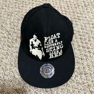 Muhammad Ali Float Like A Butterfly Sting Like A Bee Baseball Cap Hat Black